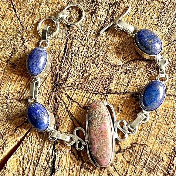 Lapis Lazuli Bracelet 6 1/2” - 7 1/2” - Picture 4 of 5